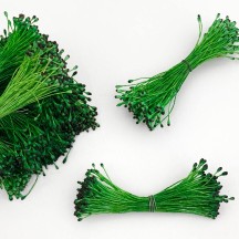 Green and Black Tip Flower Stamen Pips for Flower Crafting